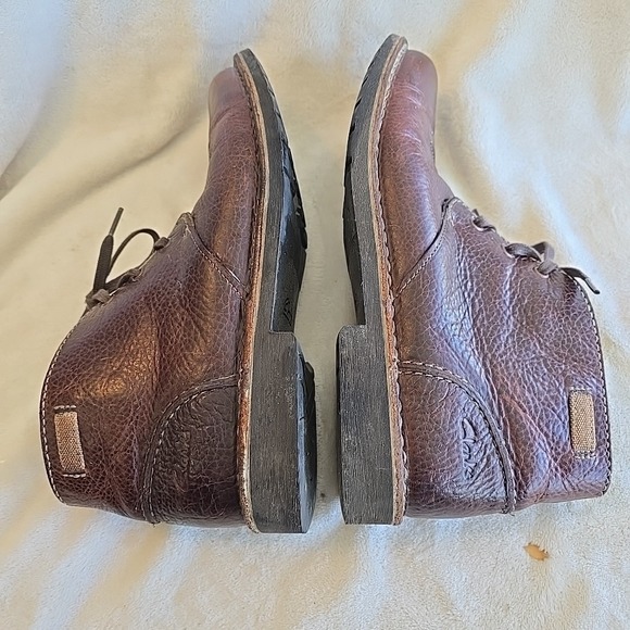 Clarks Men\'s Brown Leather Chukka‎ Boots Pebbled Leather Design Size 11M main image 4